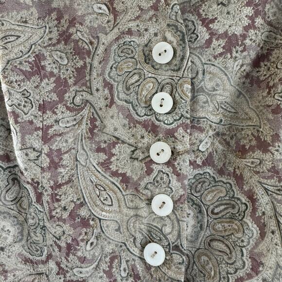 Vintage Bohemian Liz Claiborne Tapestry Paisley Vest Size Small Women’s USA - Picture 2 of 7